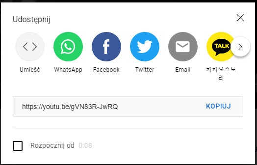 udostępnij na różnych platformach