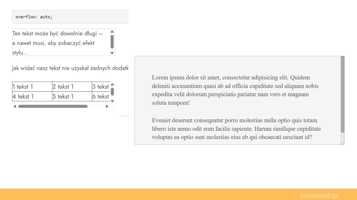 Jak dodać pasek przewijania (scroll) CSS – overflow