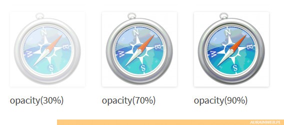 efekt przezroczystości opacity