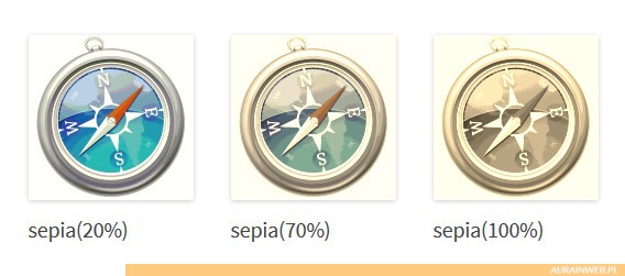 efekt koloru sepia na grafice