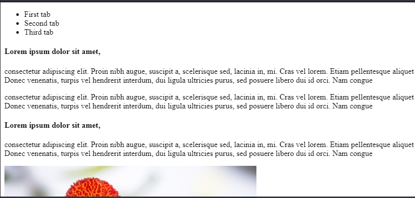 struktura HTML tabów