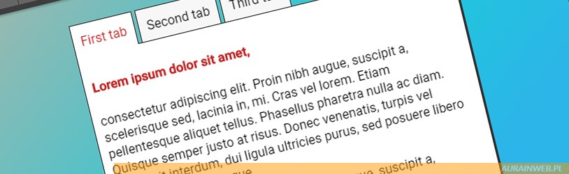 Jak stworzyć dynamiczne zakładki (taby) na stronę? CSS/jQuery