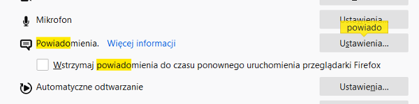 Wyłączanie Push w Mozilla Firefox